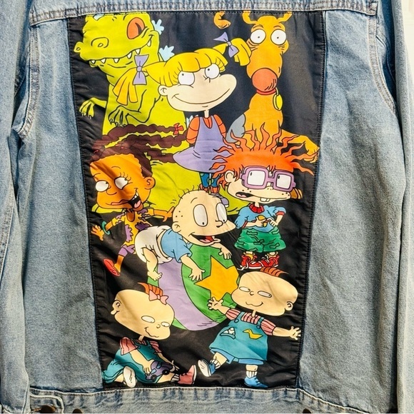 Nickelodeon Made in the 90's Cartoons Rugrats Jean Jacket Unisex Large - Picture 11 of 13